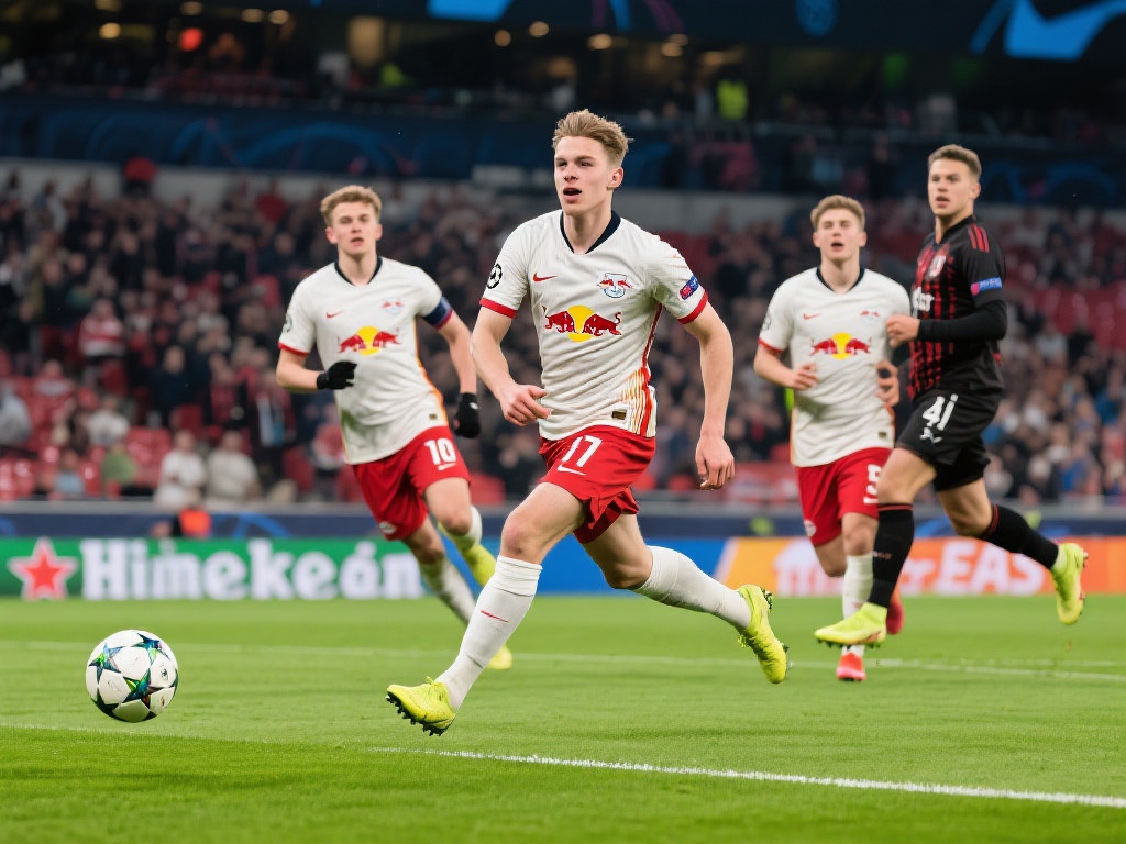 德甲劲旅对决:凯恩停赛,拜仁绝平莱比锡3-3 从具体进球的数据来看,莱比锡依靠年轻球员